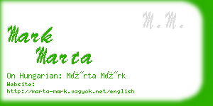 mark marta business card